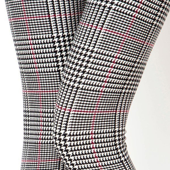 NEW MIX soft brush leggings Houndstooth Plaid PLUS - Picture 4 of 4